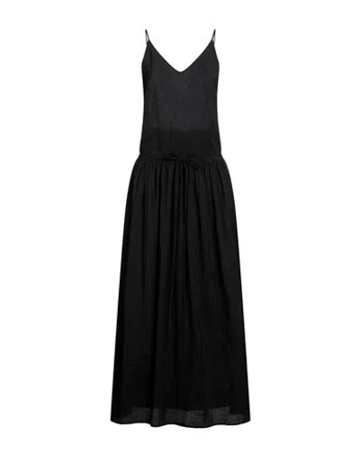 Le 17 Septembre Woman Maxi Dress Black Size 4 Rayon, Nylon