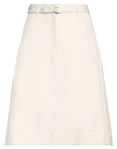 Le 17 Septembre Woman Midi Skirt Ivory Size 4 Viscose, Cotton In White