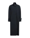 Le 17 Septembre Woman Overcoat & Trench Coat Navy Size 6 Nylon In Navy Blue