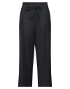 Le 17 Septembre Woman Pants Midnight Blue Size 8 Wool, Polyester, Polyurethane In Blue