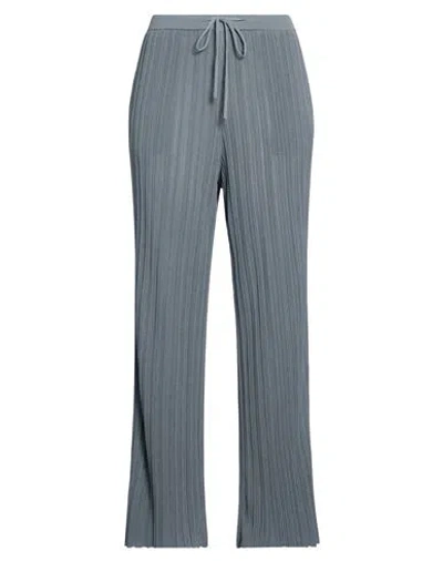 Le 17 Septembre Woman Pants Slate Blue Size 6 Cotton, Nylon