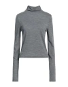 Le 17 Septembre Woman Turtleneck Lead Size 6 Wool In Grey