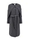 Le 17 Septembre Wool Coat With Maxi Removable Scarf