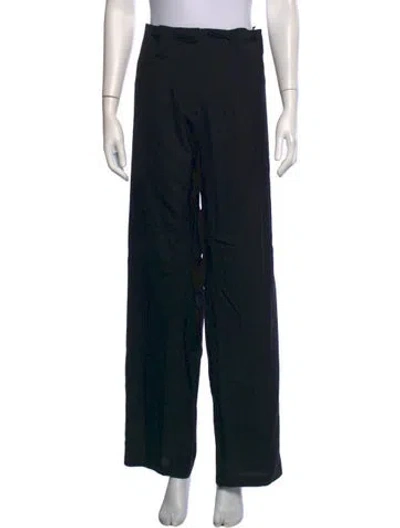 Pre-owned Le 17 Septembre Wool Wide Leg Pants In Black