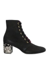 Le Babe Woman Ankle Boots Black Size 7 Textile Fibers