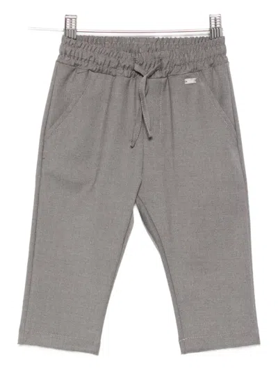 Le Bebé Enfant Babies' Elasticated-waistband Trousers In Gray
