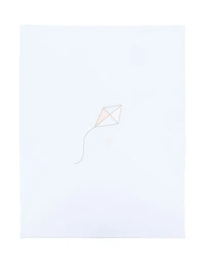 Le Bebé Enfant Embroidered Blanket In Blue