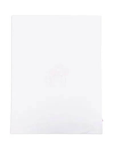 Le Bebé Enfant Embroidered Blanket In White