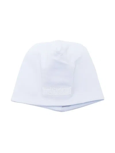 Le Bebé Enfant Babies' Logo-patch Jersey Beanie In 蓝色