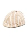 Le Bebé Enfant Peaked Striped Beret In Neutrals