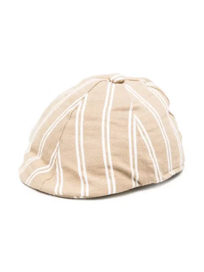 Le Bebé Enfant Kids' Peaked Striped Beret In Neutrals
