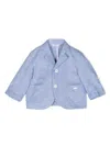 Le Bebé Enfant Single-breasted Chambray Blazer In Blue