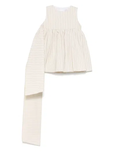 Le Bebé Enfant Babies' Striped Dress In Neutrals