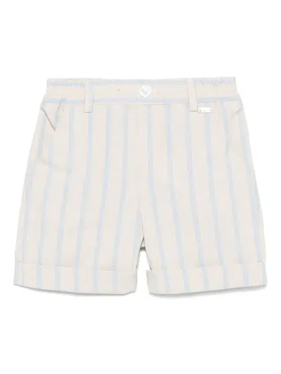 Le Bebé Enfant Babies' Striped Shorts In Neutrals