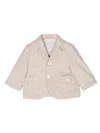Le Bebé Enfant Striped Single-breasted Blazer In Neutrals