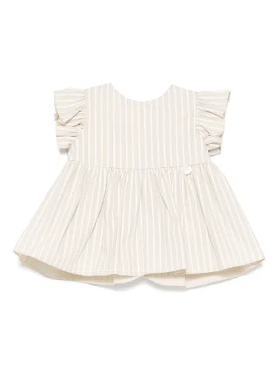 Le Bebé Enfant Babies' Striped Top In Neutrals