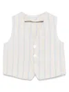Le Bebé Enfant Striped Waistcoat In Neutrals