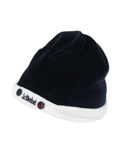 Le Bebé Babies'  Newborn Boy Hat Midnight Blue Size 1 Cotton, Polyamide In Black