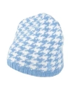 Le Bebé Newborn Boy Hat Sky Blue Size 1 Wool, Viscose, Polyamide, Cashmere In Blue