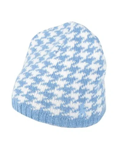 Le Bebé Babies'  Newborn Boy Hat Sky Blue Size 1 Wool, Viscose, Polyamide, Cashmere