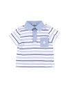 Le Bebé Newborn Boy Polo Shirt Sky Blue Size 3 Cotton, Elastane In Blue