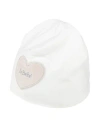 Le Bebé Newborn Girl Hat White Size 1 Cotton, Elastane In White