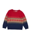 Le Bebé Toddler Boy Sweater Red Size 3 Viscose, Merino Wool, Polyamide, Cashmere In Multi