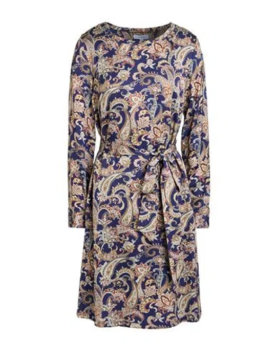 Le Bisbetiche By Camicettasnob Woman Mini Dress Midnight Blue Size 10 Viscose