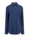 Le Bisbetiche By Camicettasnob Woman Shirt Navy Blue Size 10 Viscose In Navy Blue