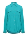 Le Bisbetiche By Camicettasnob Woman Shirt Turquoise Size 6 Viscose In Blue