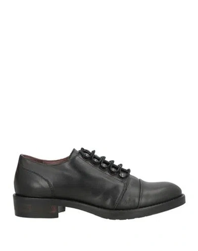 Le Bohémien Woman Lace-up Shoes Black Size 10 Leather