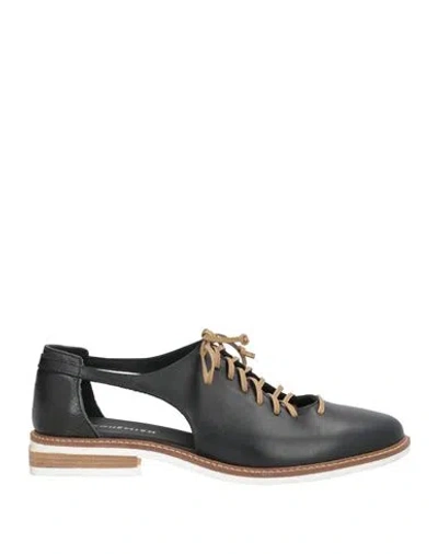 Le Bohémien Woman Lace-up Shoes Black Size 6 Calfskin