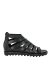 Le Bohémien Woman Sandals Black Size 6 Calfskin In Black