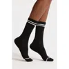 Le Bon Shoppe Boyfriend Crew Socks In Noir
