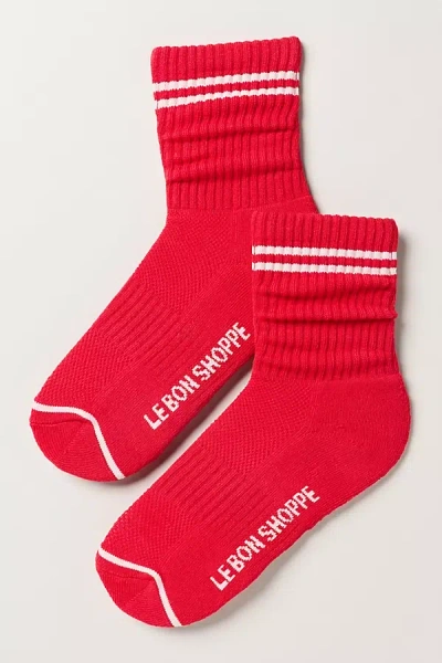 Le Bon Shoppe Boyfriend Socks In Red