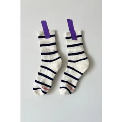 Le Bon Shoppe Boyfriend Striped Sailor Socks In White