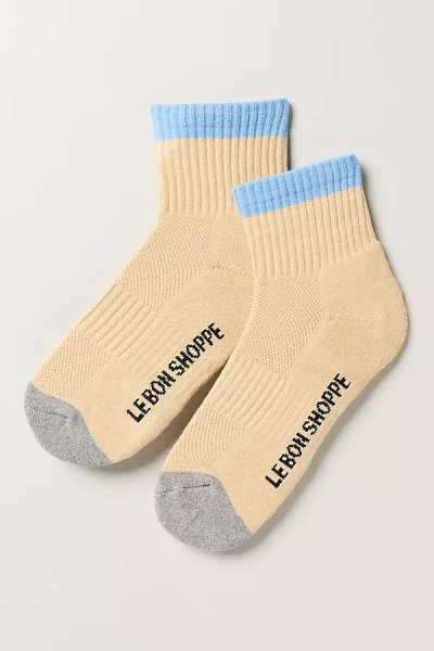 Le Bon Shoppe Colorblock Socks In Yellow