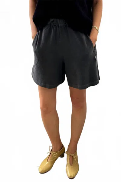 Le Bon Shoppe Flared Basketball Short In Almost Black