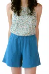 Le Bon Shoppe Flared Basketball Shorts In Ocean In Blue