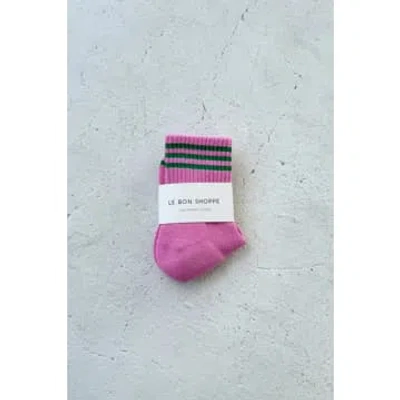 Le Bon Shoppe Girlfriend Socks In Rose Pink In Purple