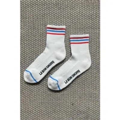 Le Bon Shoppe Girlfrind Socks In Leche In White