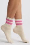 Le Bon Shoppe Her Varsity Crew Socks In White