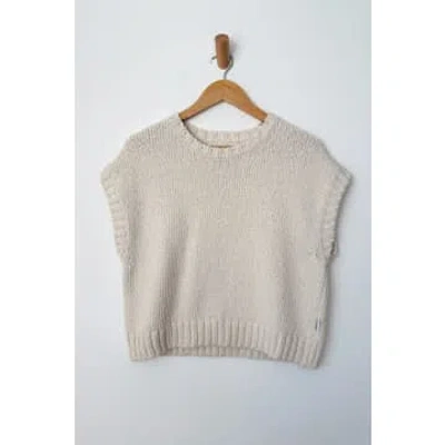 Le Bon Shoppe Pierre Naturel Sweater Top In White