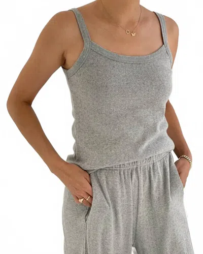 Le Bon Shoppe Pointelle Eve Cami In Melange Grey In Gray