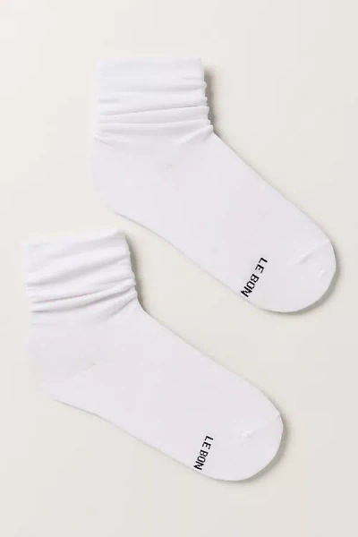 Le Bon Shoppe Sneaker Crew Socks In White