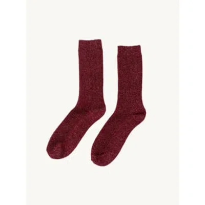 Le Bon Shoppe Winter Sparkle Socks In Red