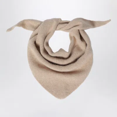 Le Bonnet Bandana In Wool & Caregora In Sand In Beige