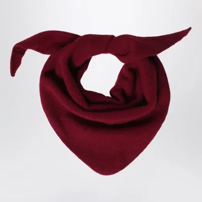 Le Bonnet Bandana In Wool And Caregora In Wine In Red