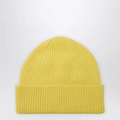 Le Bonnet Beanie In Wool And Caregora In Acid Yellow