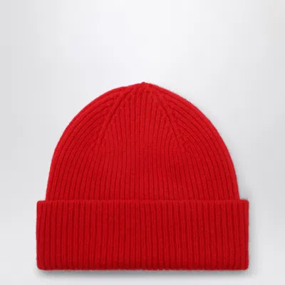 Le Bonnet Beanie In Wool And Caregora In Crimson In Red